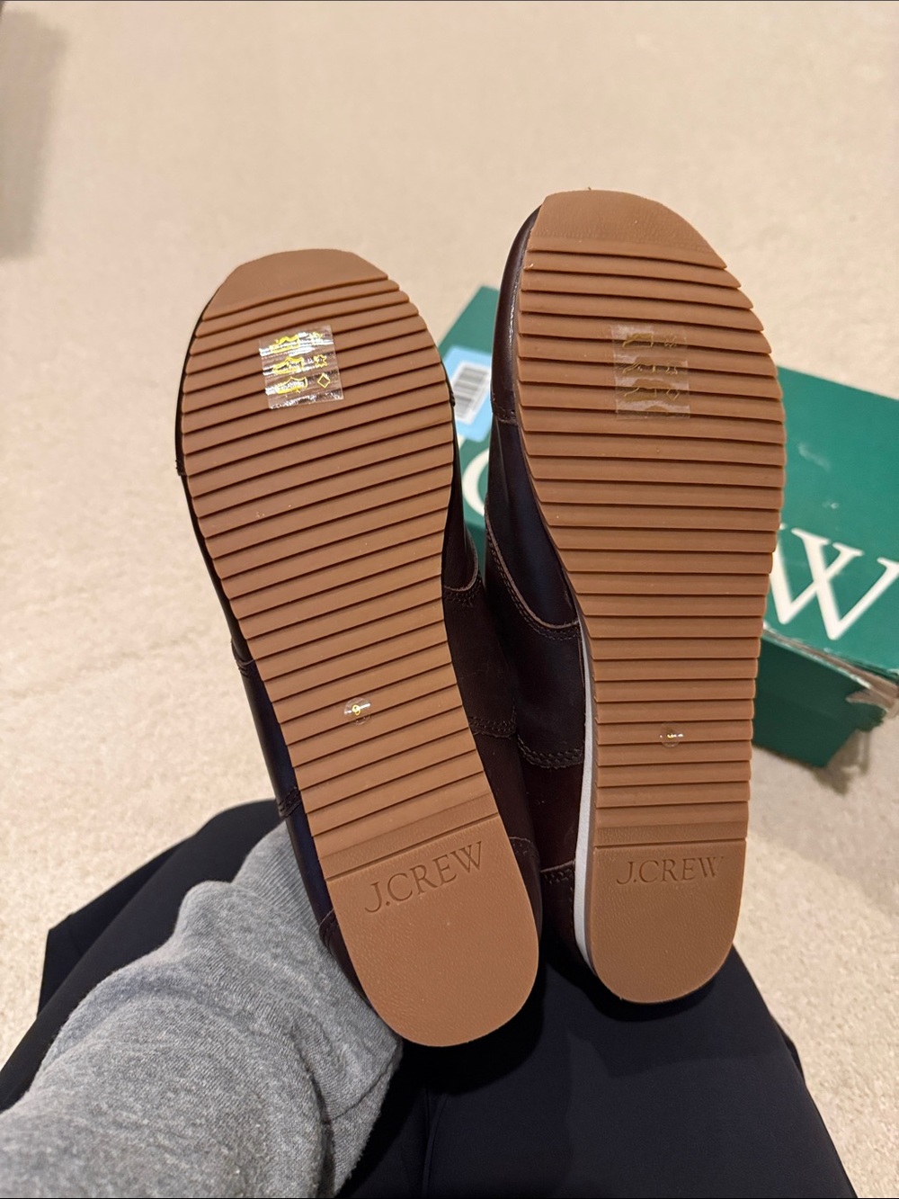 NEW J Crew Rec Leather Sneakers - Picture 6 of 6